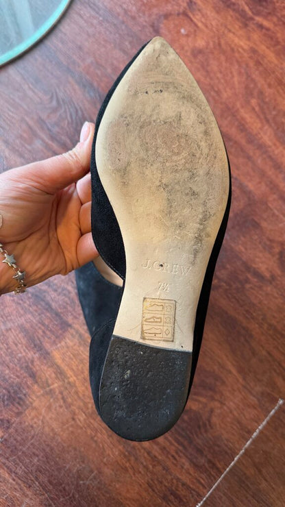 Suede D'Orsay Flats