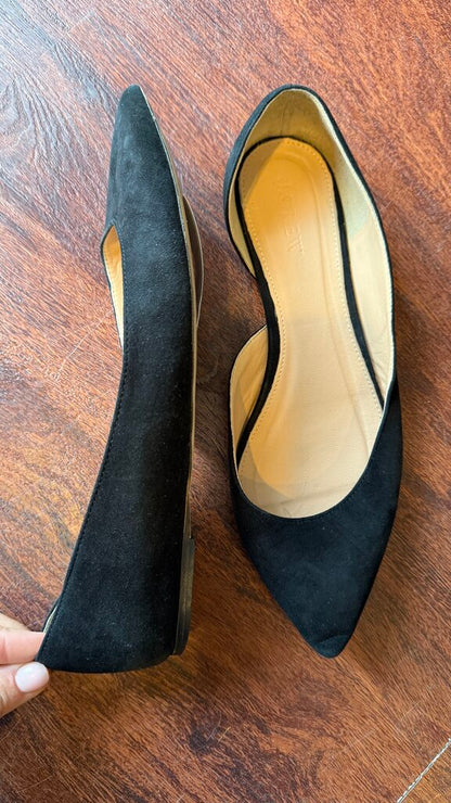 Suede D'Orsay Flats