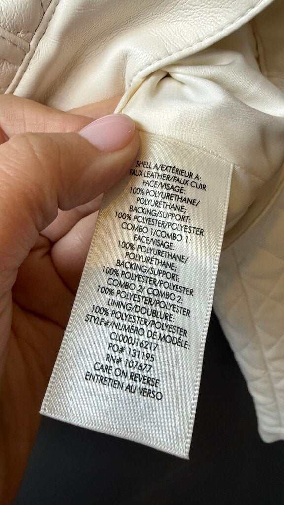 Faux Leather Quilted Crop Jacket