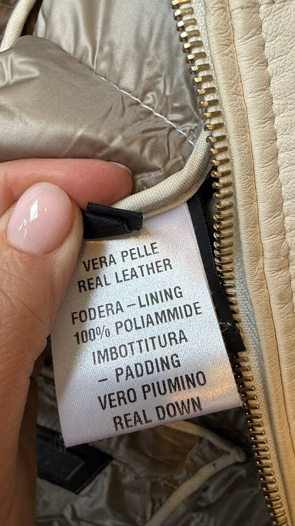 Leather Down Puffer Jacket