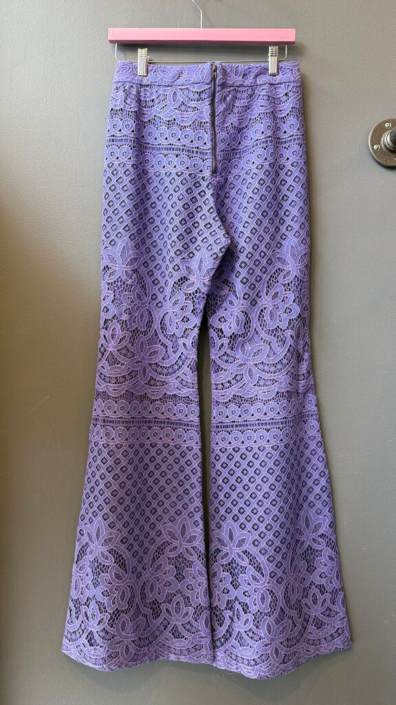 Lace Flare High Rise Pants