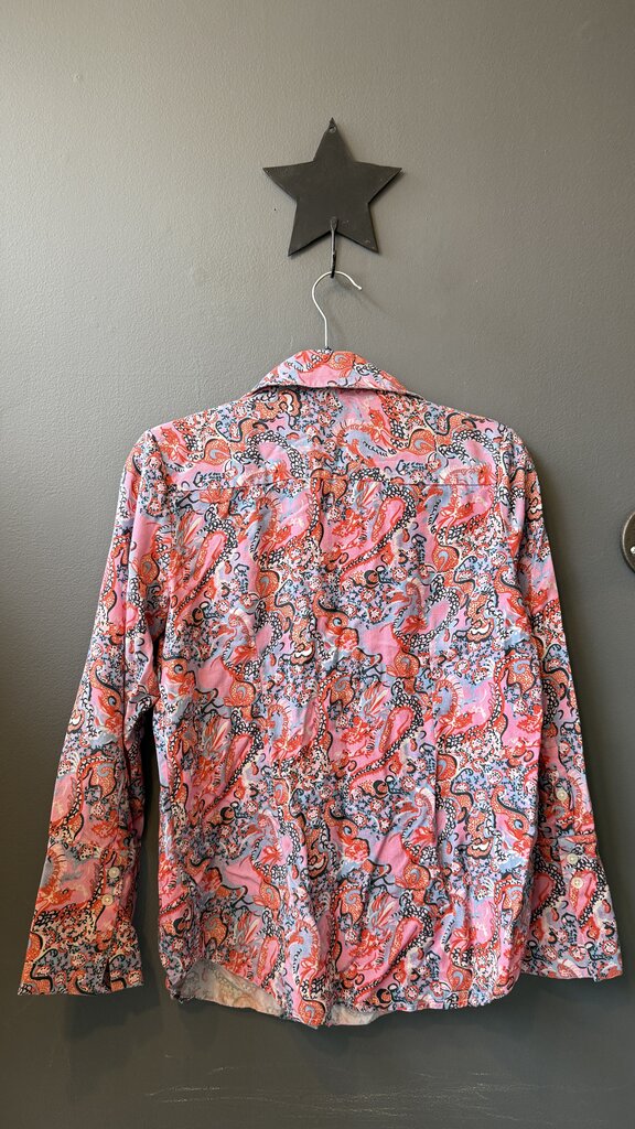 Printed Button Up Blouse