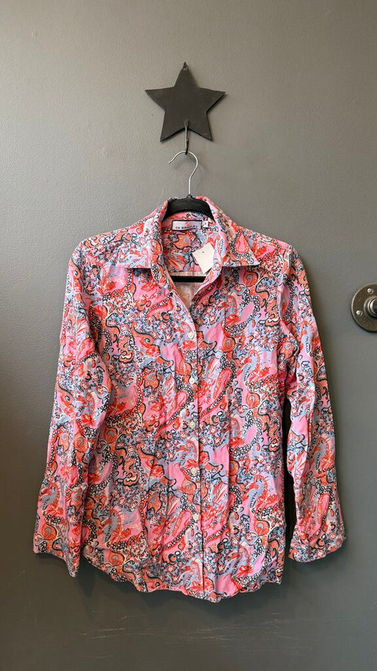 Printed Button Up Blouse