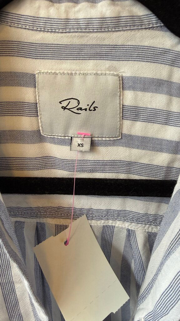 Stripe Waist Tie Button Up Shirt