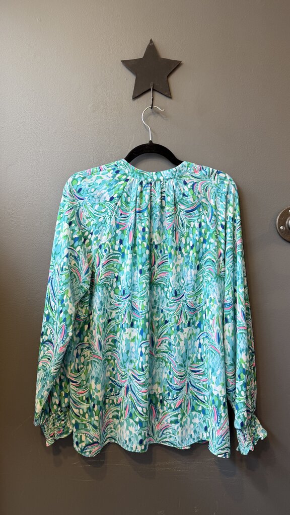 Ruffle Smock Blouse
