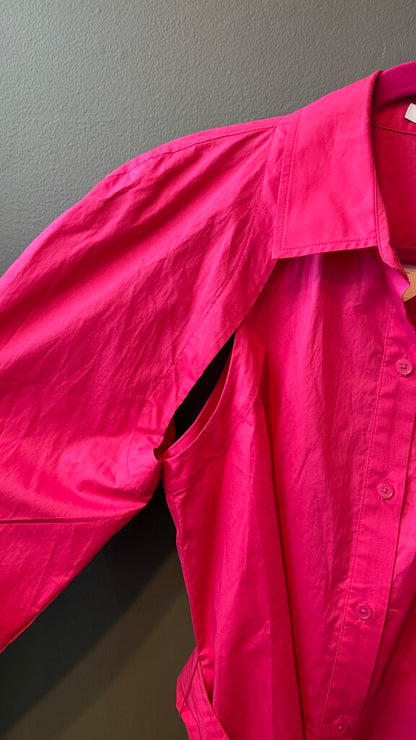 Cutout Belted Blouse