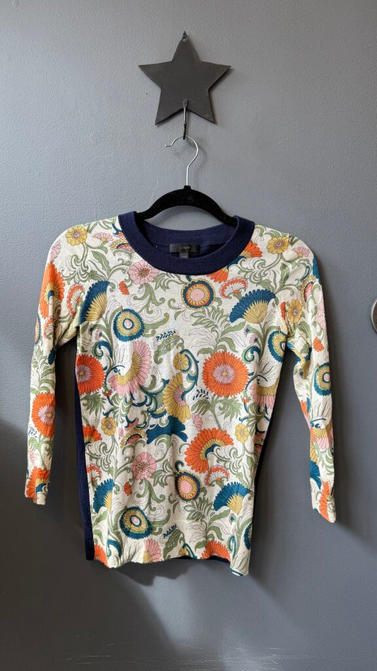 Botanical Print Merino Sweater