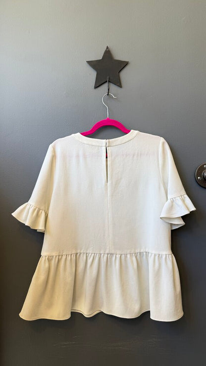 Ruffle Peplum Blouse