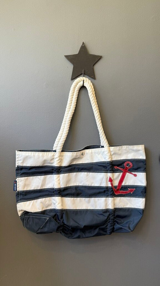 Stipe Anchor Sailcloth Tote