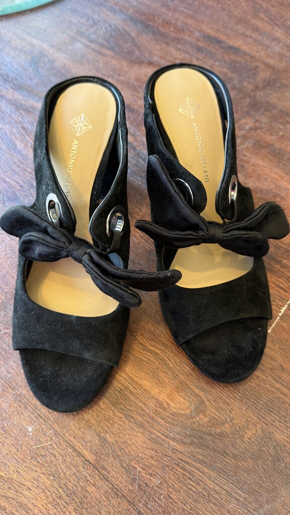 Bow Peep Toe Block Heels