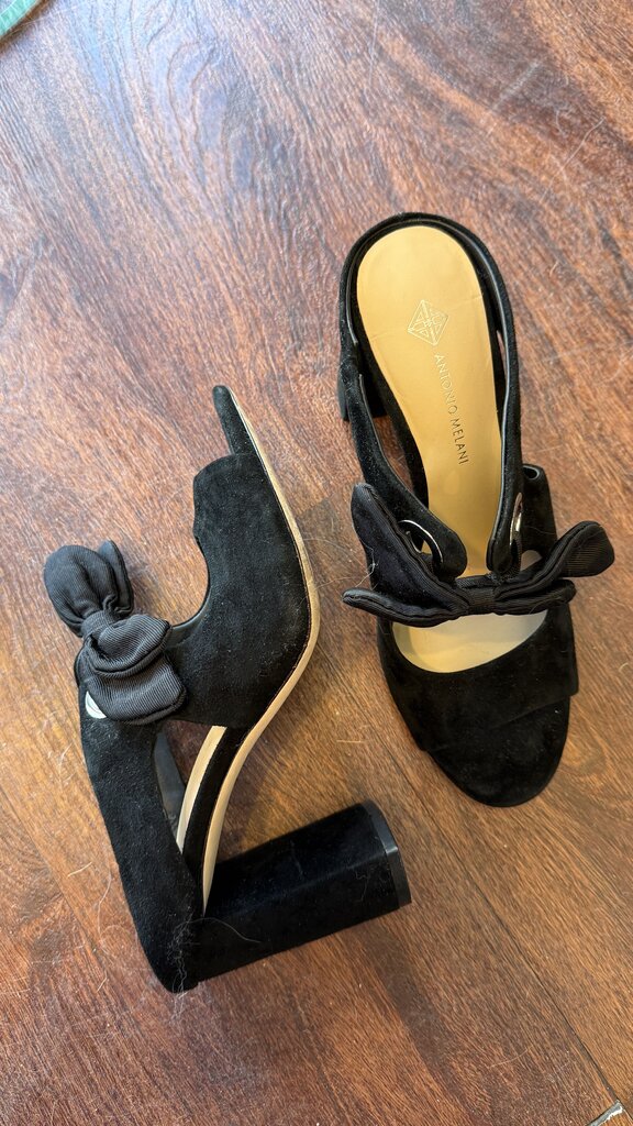 Bow Peep Toe Block Heels