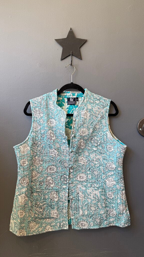 Block Print Quilted Vest