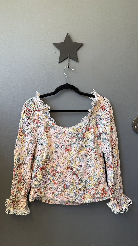 Eyelet Floral Blouse