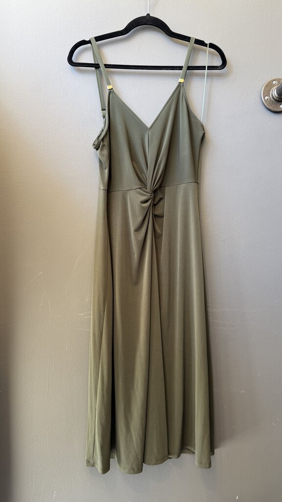 Knot Front Jersey Midi Dress