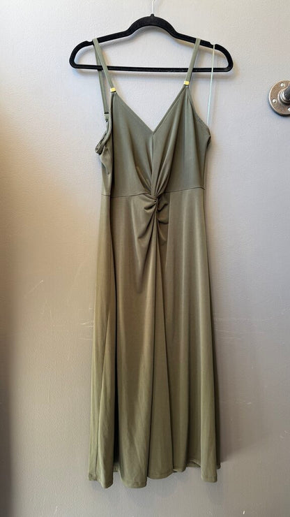 Knot Front Jersey Midi Dress