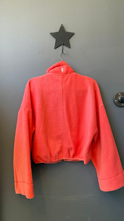 Bell Sleeve Crop Fleece Jacket