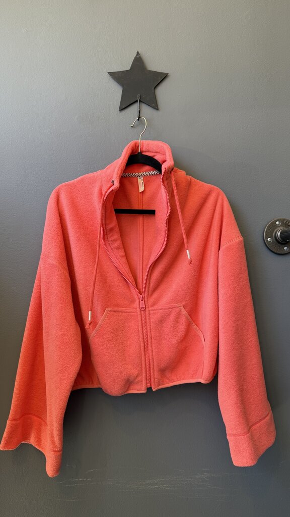 Bell Sleeve Crop Fleece Jacket