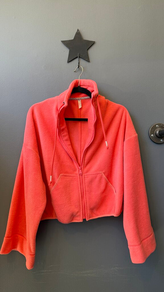Bell Sleeve Crop Fleece Jacket