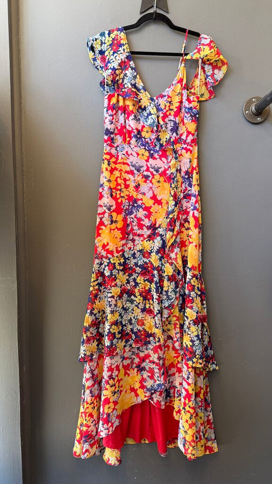 Floral Ruffle Maxi Dress