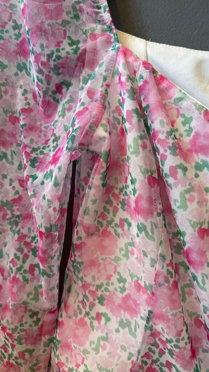 Sheer Floral Blouse