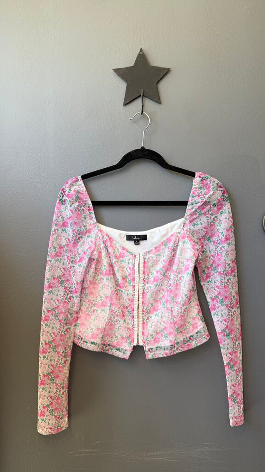 Sheer Floral Blouse