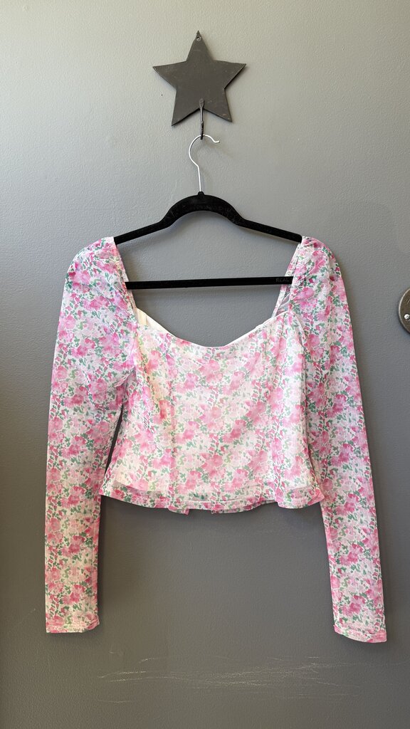 Sheer Floral Blouse