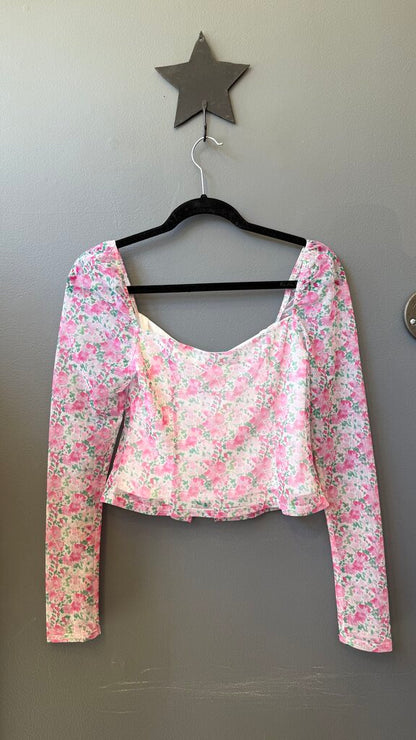 Sheer Floral Blouse