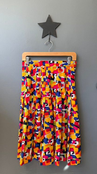 Vintage Pleated Midi Skirt