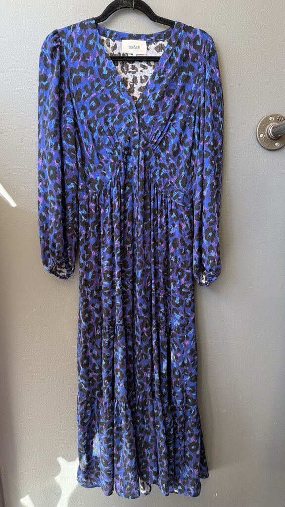 Leopard Button Front Maxi Dress
