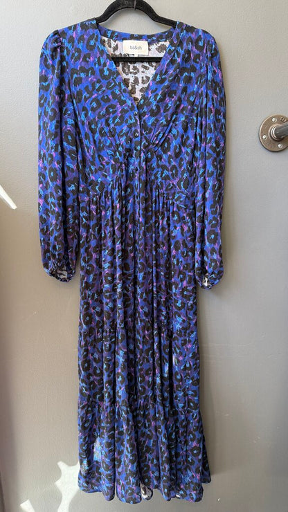 Leopard Button Front Maxi Dress