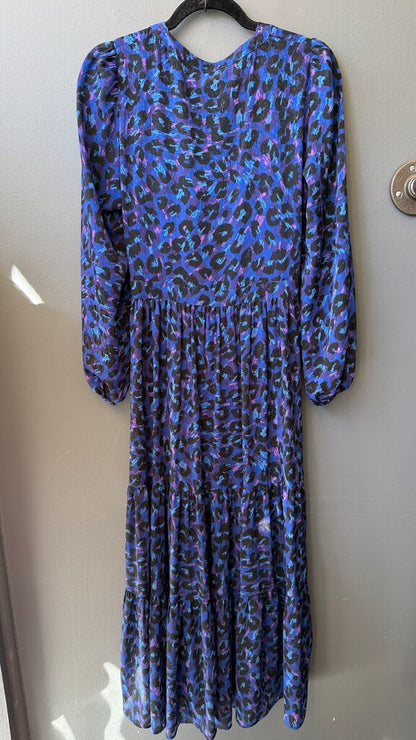 Leopard Button Front Maxi Dress