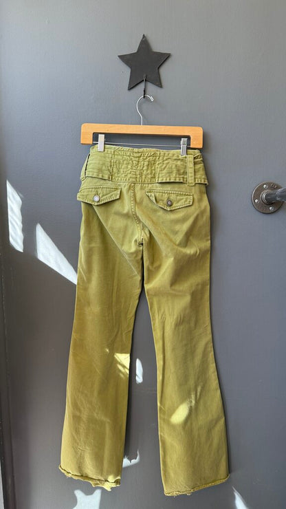 Vintage Wide Belt Flare Jeans