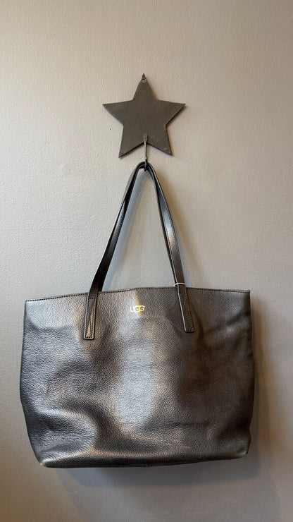 Leather Zip Tote Bag