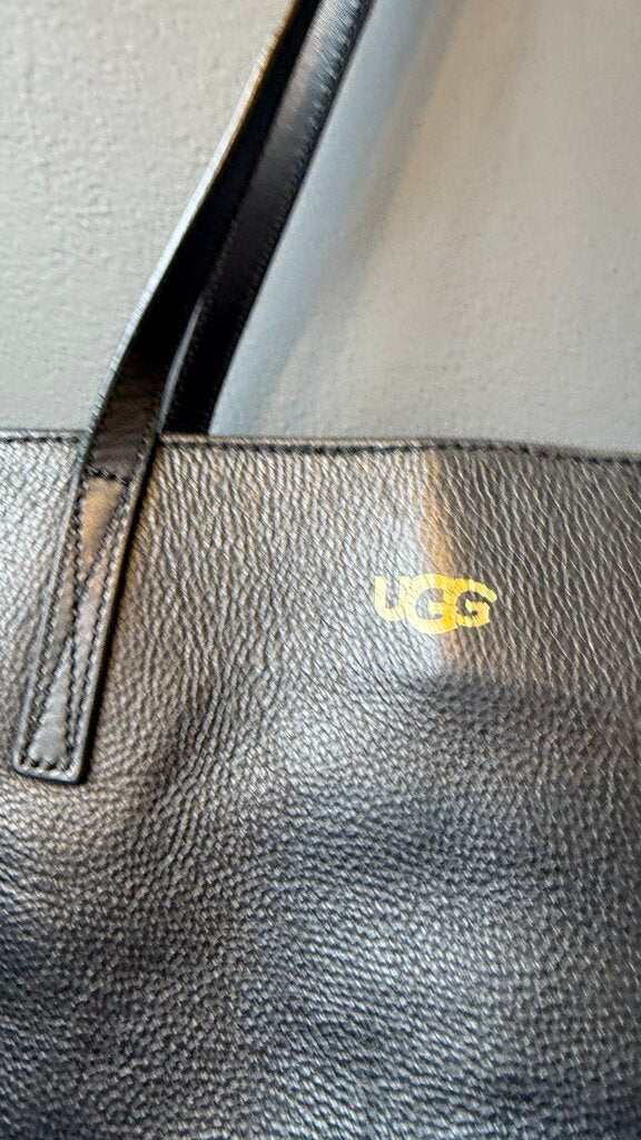 Leather Zip Tote Bag
