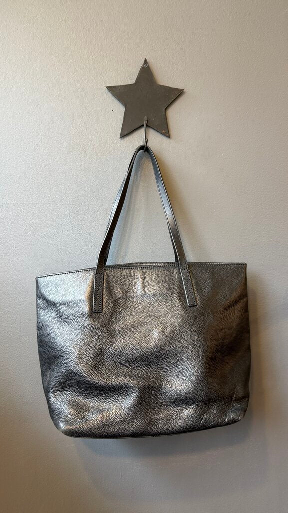 Leather Zip Tote Bag