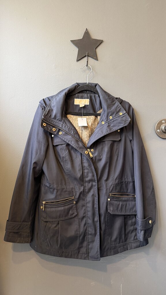 Hooded Zip Up Trench Coat