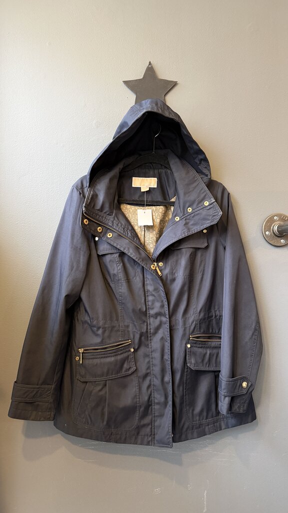 Hooded Zip Up Trench Coat