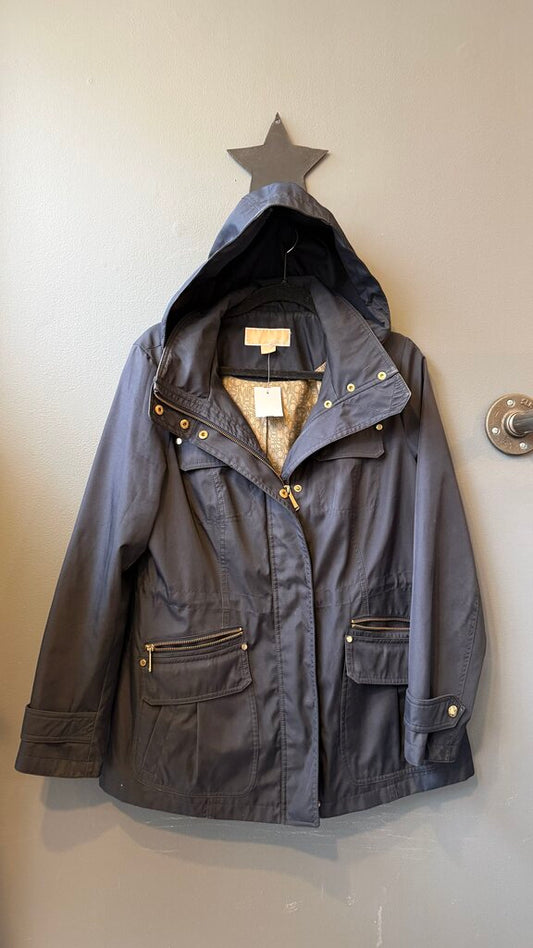 Hooded Zip Up Trench Coat