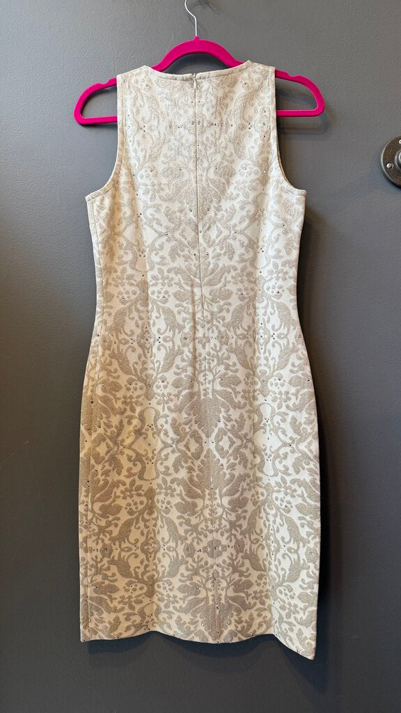 Damask Knit Sheath Dress