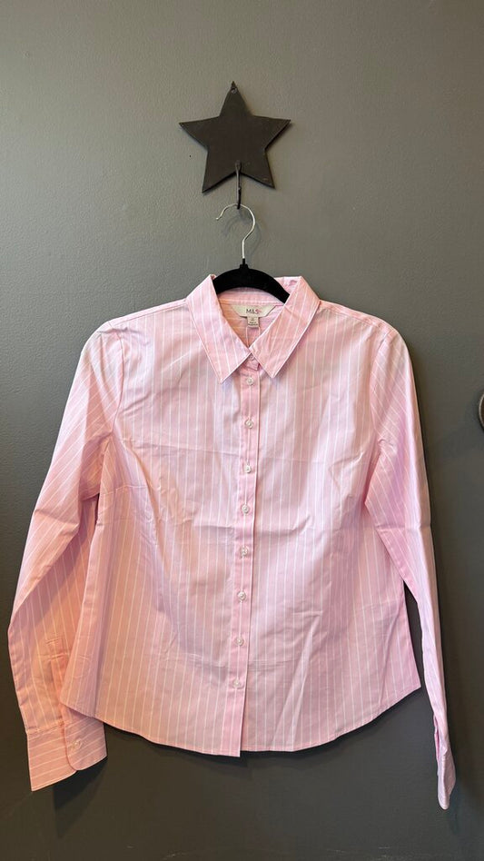 Stripe Button Up Blouse