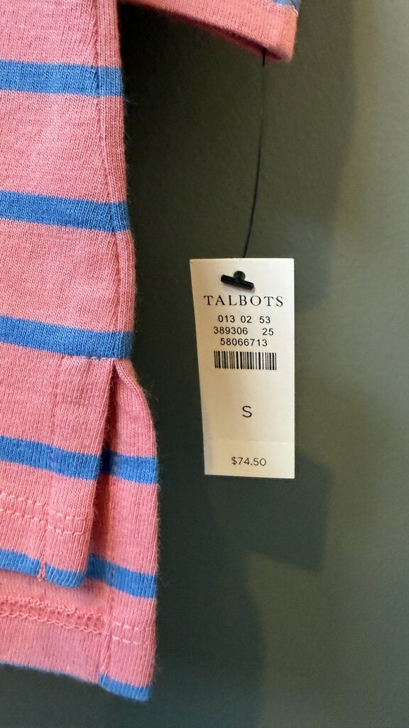 Button Sleeve Stripe TShirt