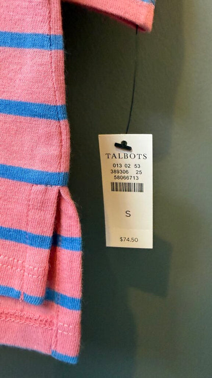 Button Sleeve Stripe TShirt