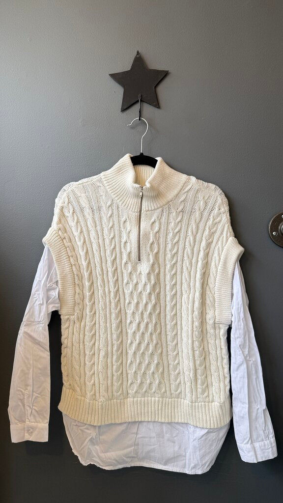 Layered Look Sweater Shirt