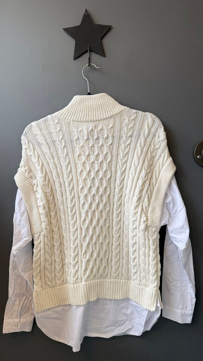 Layered Look Sweater Shirt