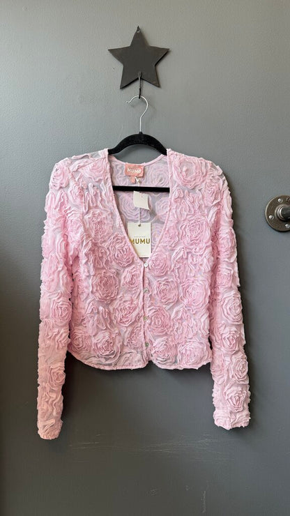 Rose Sheer Mesh Longsleeve