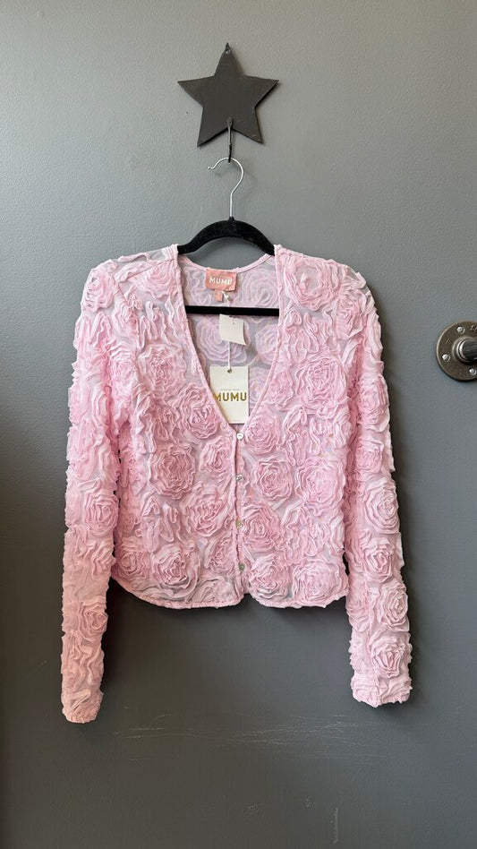 Rose Sheer Mesh Longsleeve