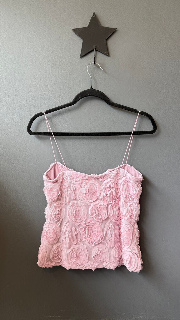 Rose Sheer Mesh Cami Top