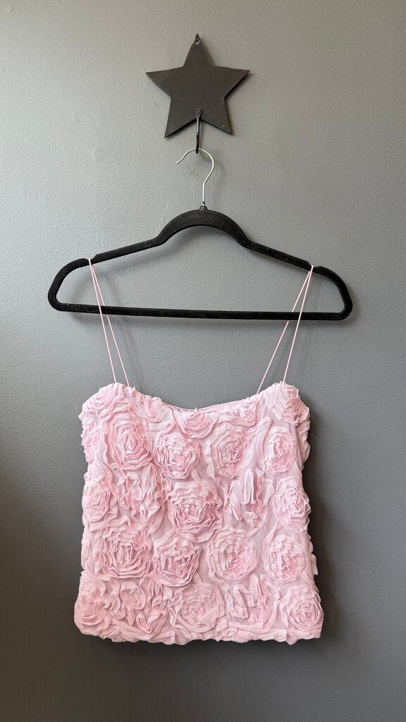 Rose Sheer Mesh Cami Top
