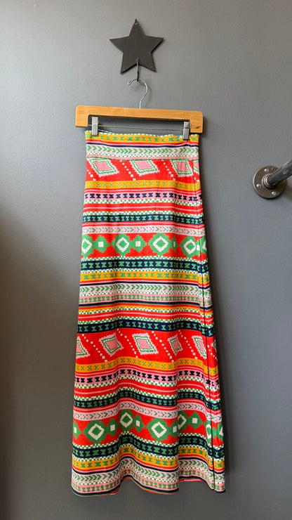 Stripe Print Sanibel Maxi Skirt