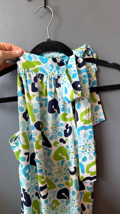 High Neck Tie Aline Dress